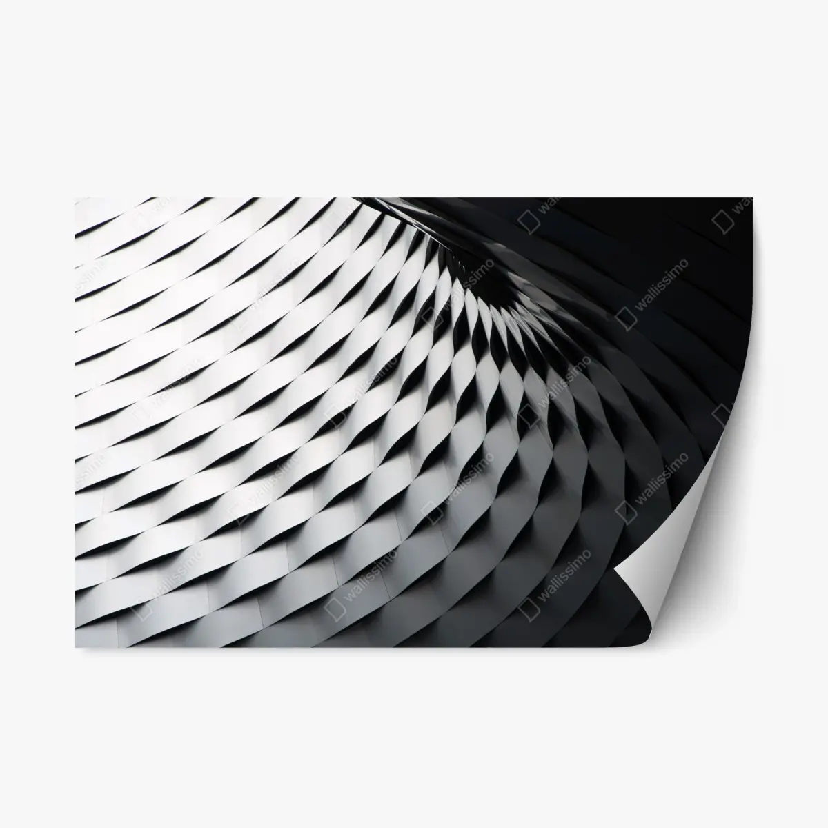 Repositionierbarer Aufkleber monochromes geometrisches metallmuster – Pixers®
