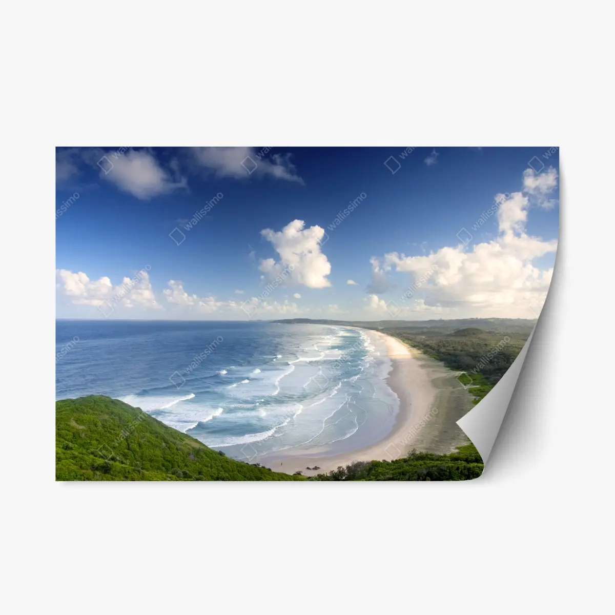 Repositionierbarer Aufkleber panorama der küste von Byron Bay – Pixers®