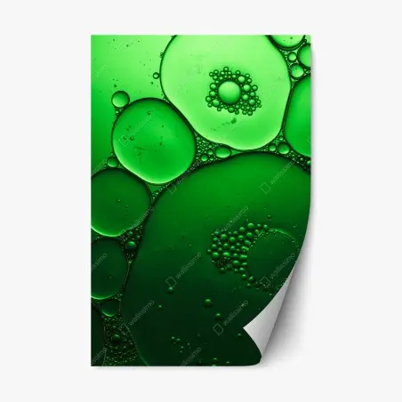 Repositionierbarer Aufkleber grüne blasen abstrakte komposition – Pixers®