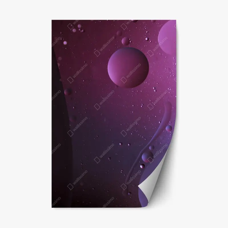 Repositionierbarer Aufkleber violette kosmische sphären abstrakte kunst