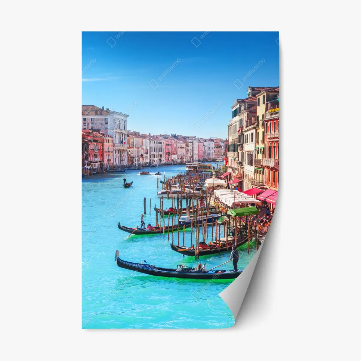 Repositionierbarer Aufkleber Venedig großer kanal stadtansicht – Pixers®