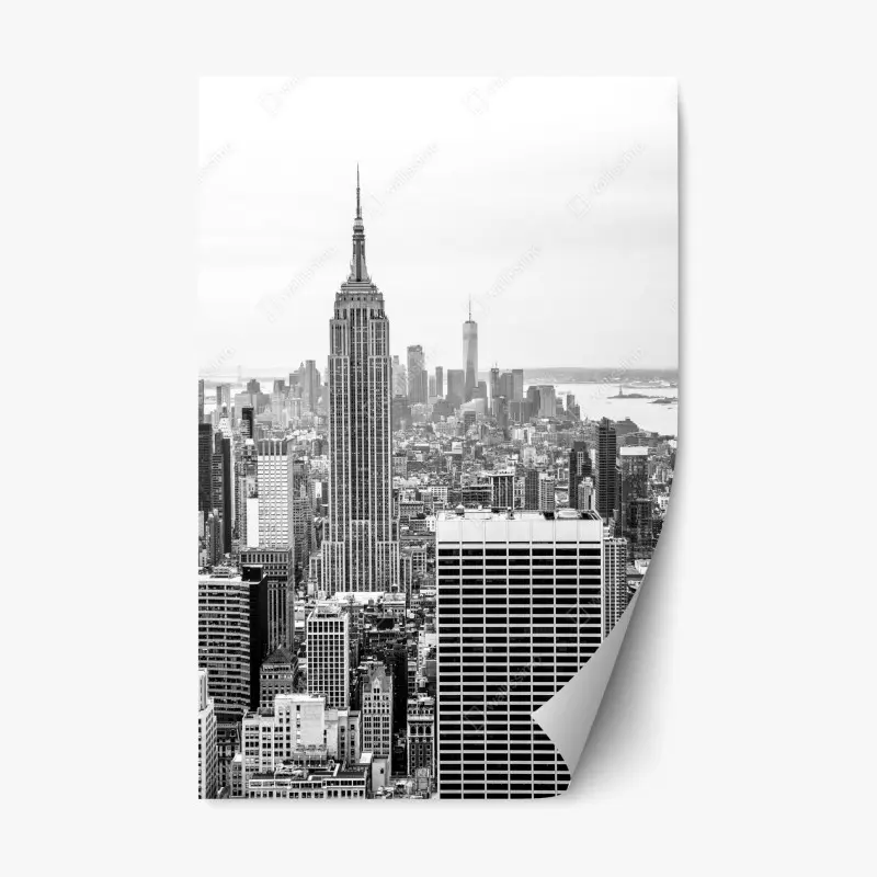 Repositionierbarer Aufkleber zeitlose New York skyline mit Empire State Building