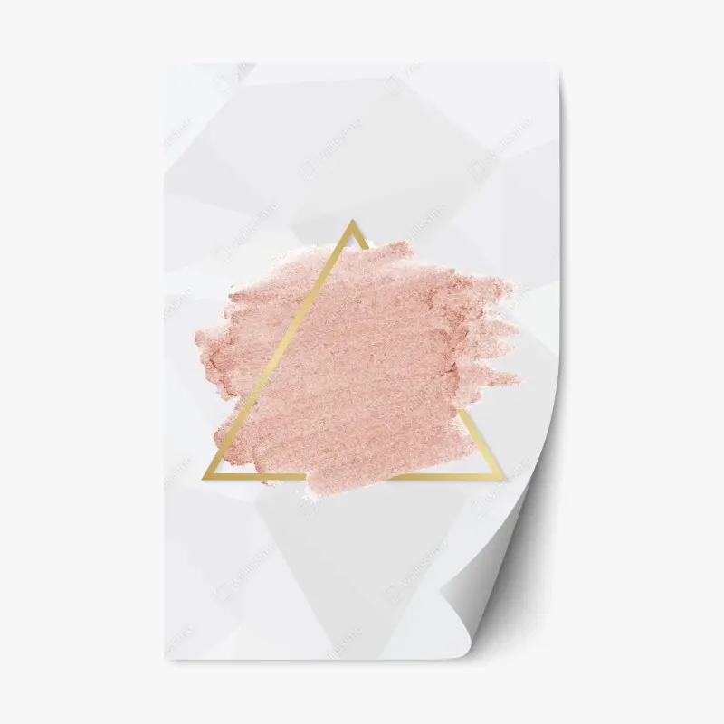 Repositionierbarer Aufkleber pastellrosa geometrisches dreieck