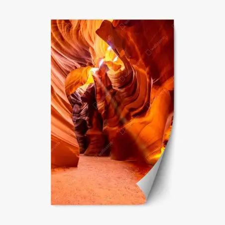 Repositionierbarer Aufkleber Antelope Canyon licht und geschwungene sandsteinformen – Pixers®