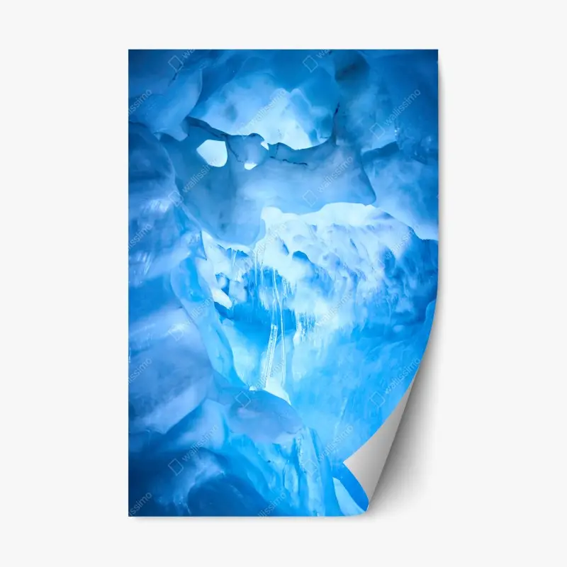 Repositionierbarer Aufkleber ätherische blaue eishöhle