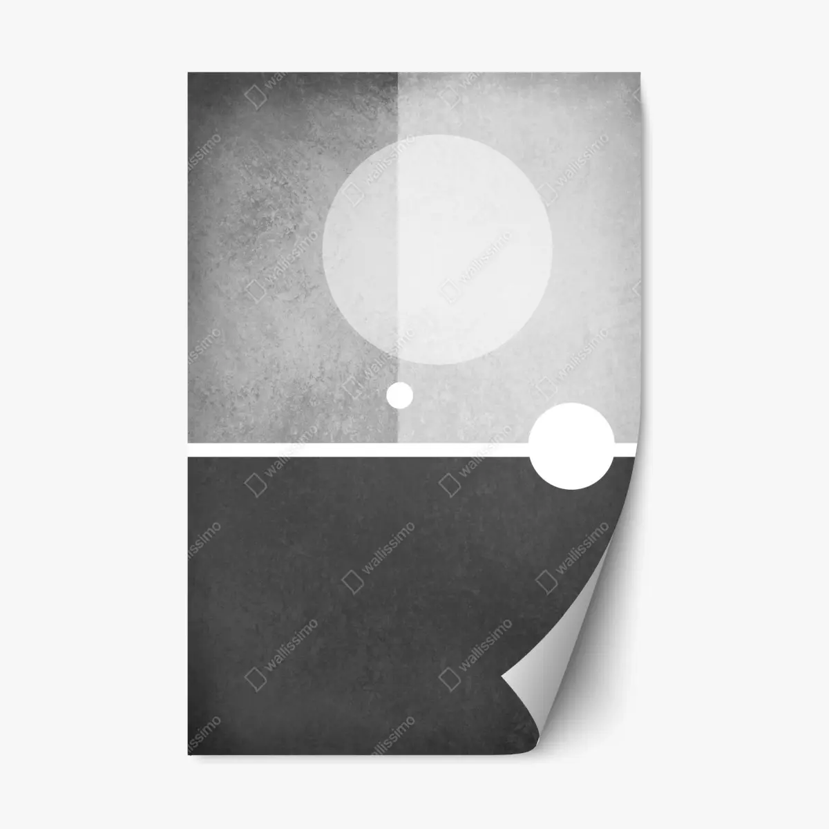 Repositionierbarer Aufkleber minimalistische geometrische komposition – Pixers®