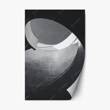 Repositionierbarer Aufkleber geschwungene beton-spiraltreppe – Pixers®