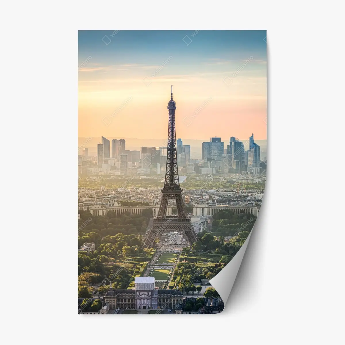 Repositionierbarer Aufkleber Paris skyline mit dem Eiffelturm – Pixers®