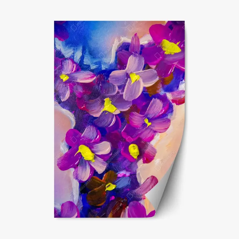 Repositionierbarer Aufkleber intensiver violetter blumenstrauß
