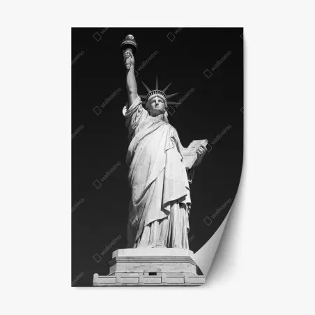 Repositionierbarer Aufkleber Freiheitsstatue in monochrom – Pixers®