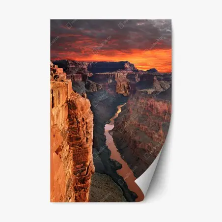 Repositionierbarer Aufkleber Grand Canyon sonnenuntergang panorama – Pixers®