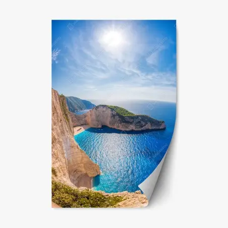 Repositionierbarer Aufkleber sonnenklippen am Navagio strand, Zakynthos – Pixers®