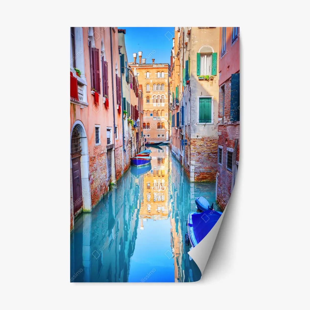 Repositionierbarer Aufkleber Venedig kanal und spiegelungen – Pixers®