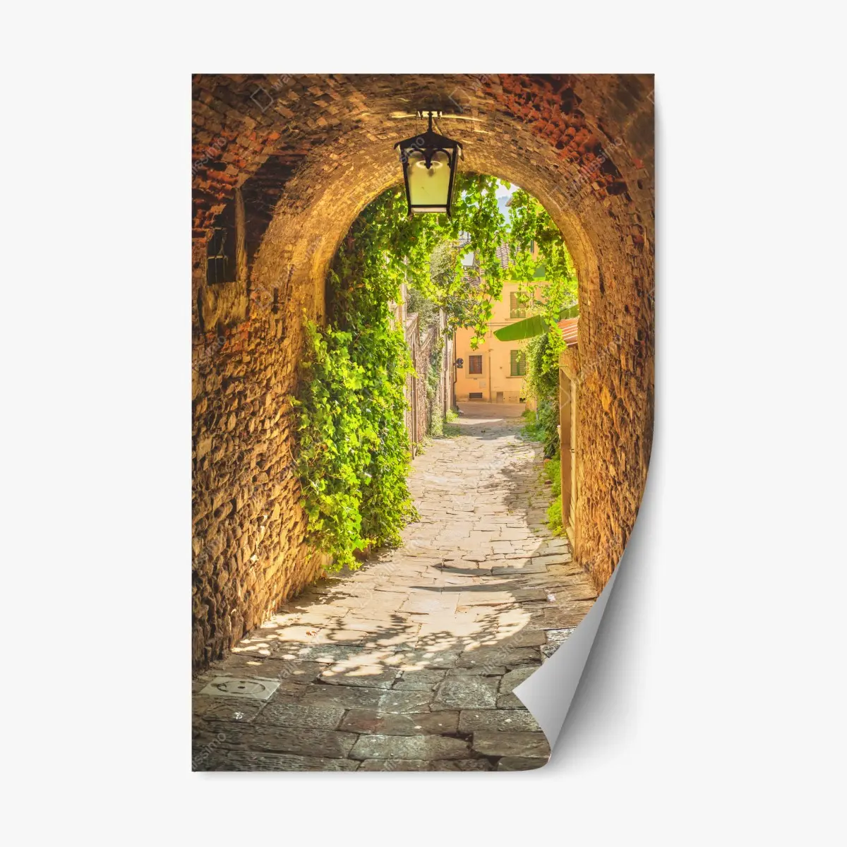 Repositionierbarer Aufkleber sonnige gasse in der Toskana – Pixers®