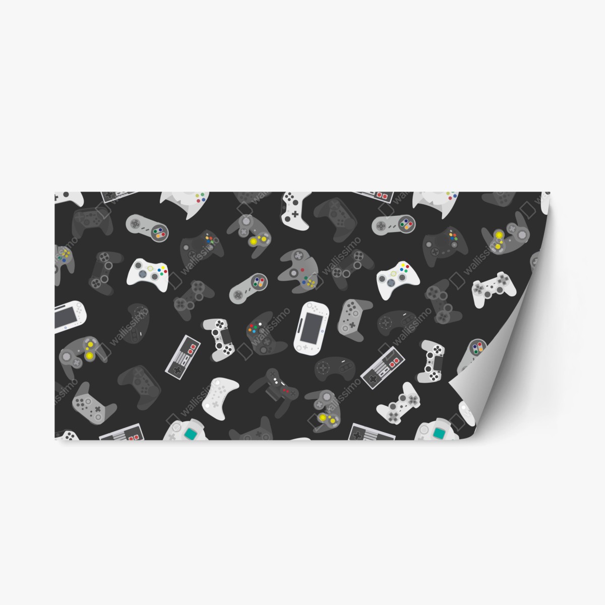 Repositionierbarer Aufkleber retro controller muster – Pixers®