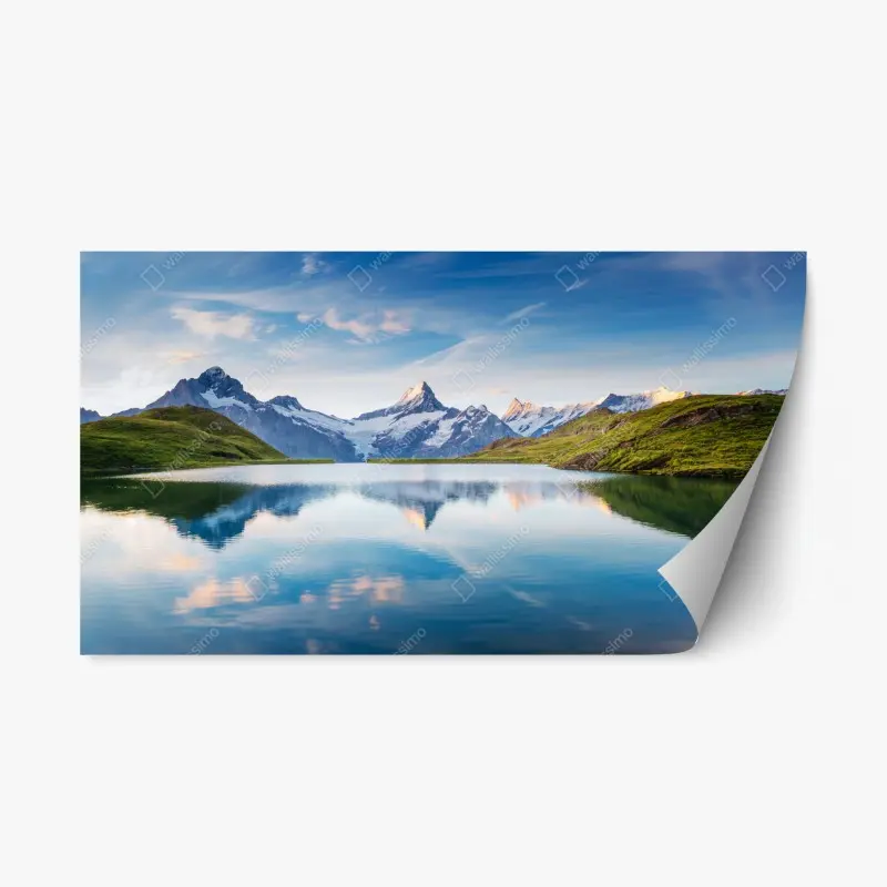 Repositionierbarer Aufkleber majestätische Alpen-reflexion am Bachalpsee