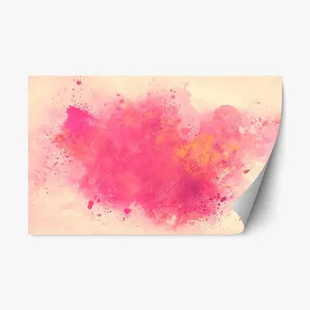 Repositionierbarer Aufkleber lebendige rosa aquarellspritzer – Pixers®