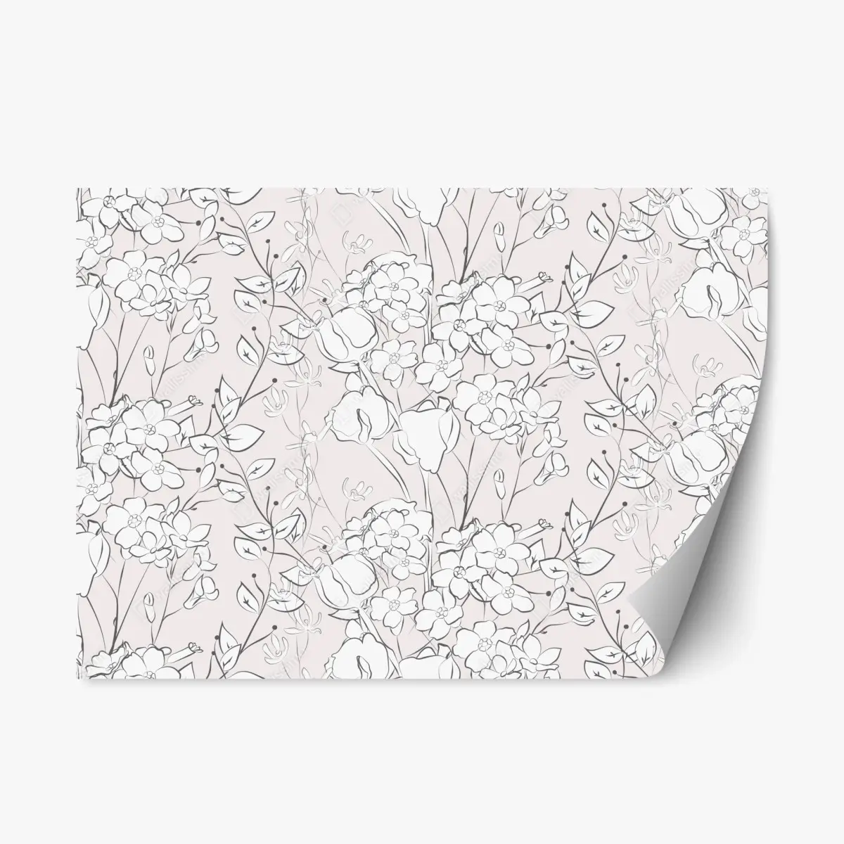 Repositionierbarer Aufkleber zartes pastellblumenmuster – Pixers®