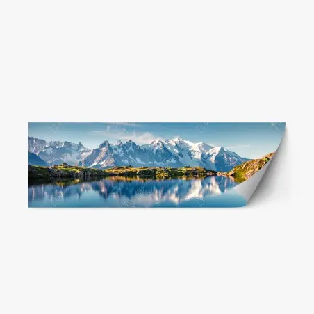Repositionierbarer Aufkleber panorama von Mont Blanc über dem Lac Blanc – Pixers®