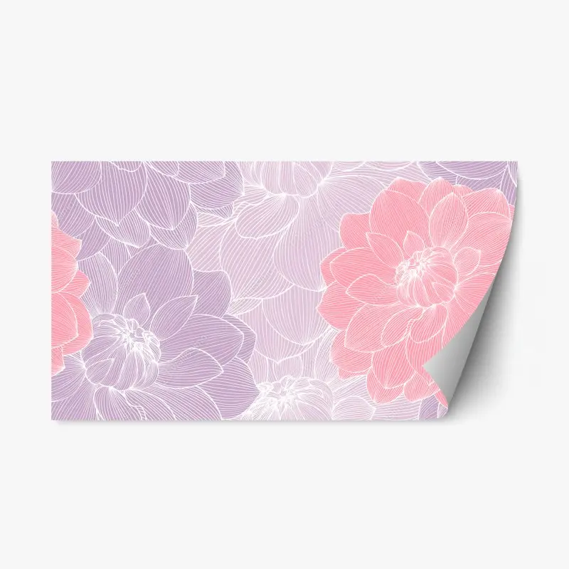Repositionierbarer Aufkleber zartes pastell blumenmuster