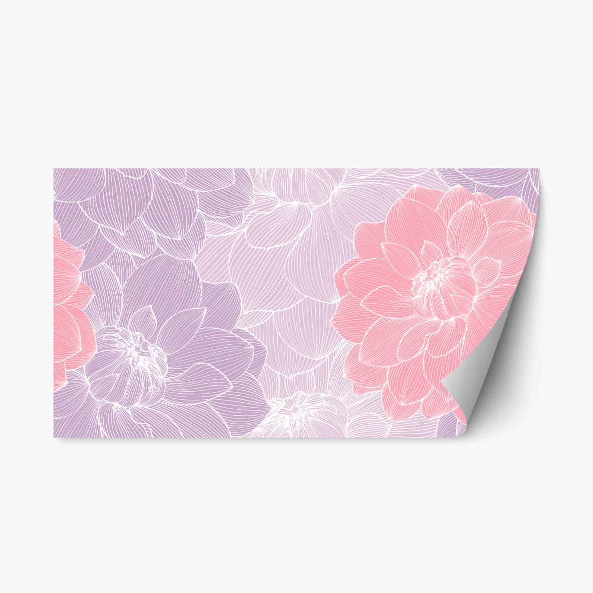 Repositionierbarer Aufkleber zartes pastell blumenmuster – Pixers®