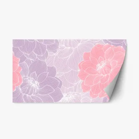 Repositionierbarer Aufkleber zartes pastell blumenmuster – Pixers®