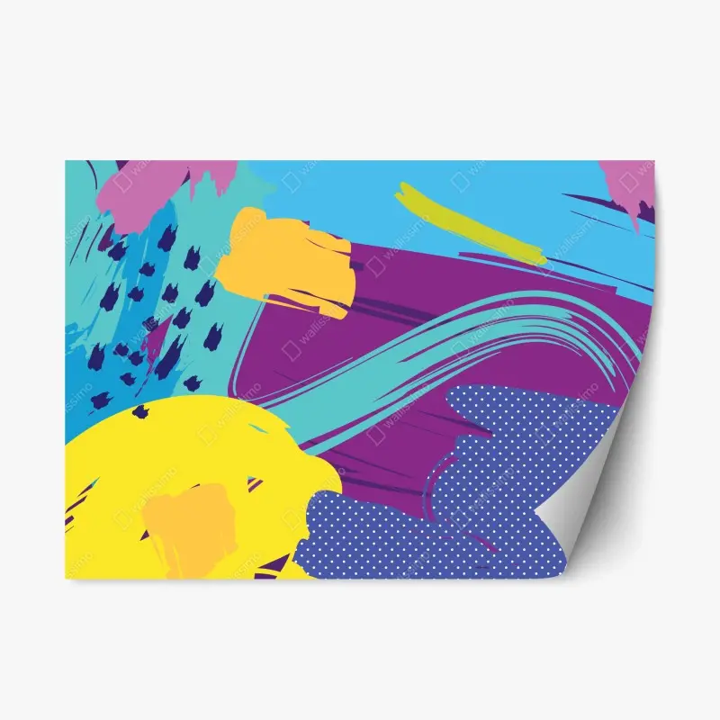 Repositionierbarer Aufkleber lebendige abstrakte pop-art komposition