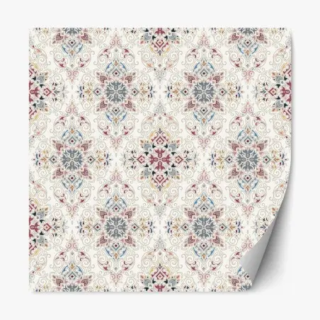 Repositionierbarer Aufkleber ornamentales vintage-damastmuster – Pixers®