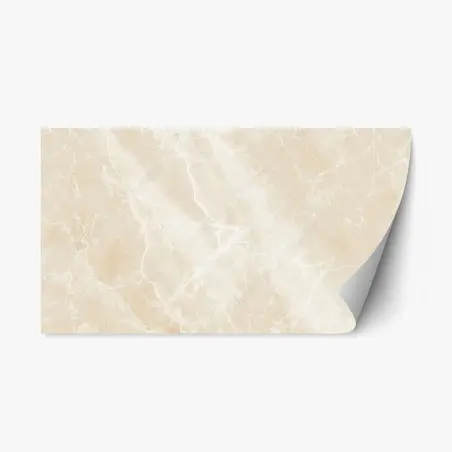 Repositionierbarer Aufkleber beige marmorstruktur mit weißen adern – Pixers®