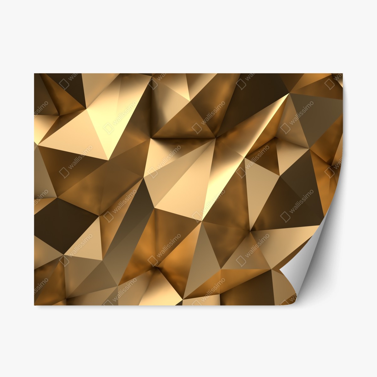 Repositionierbarer Aufkleber goldene geometrische facetten – Pixers®