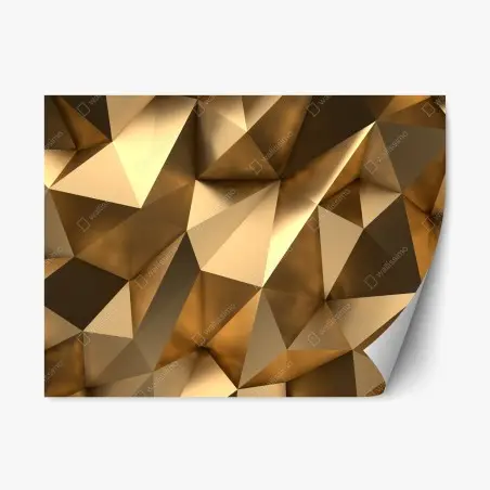 Repositionierbarer Aufkleber goldene geometrische facetten – Pixers®