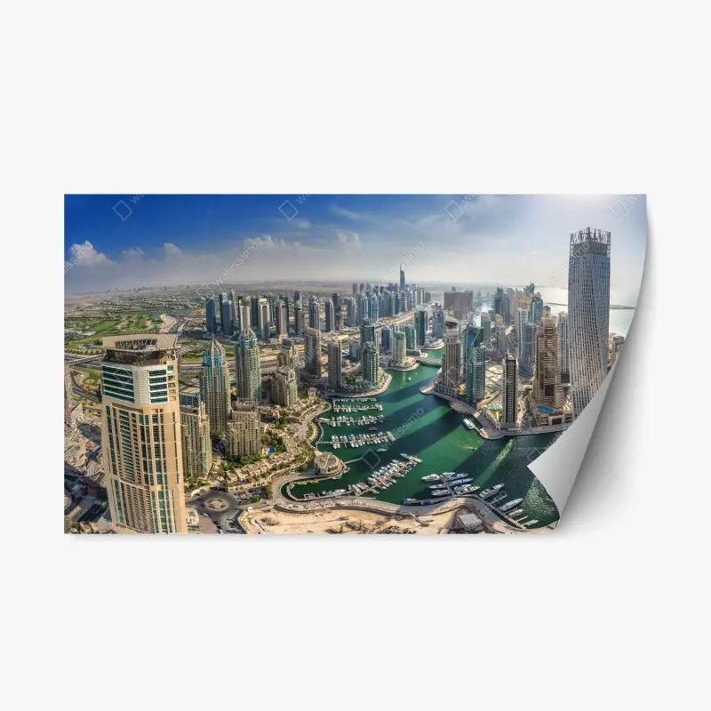 Repositionierbarer Aufkleber Dubai Marina panorama skyline
