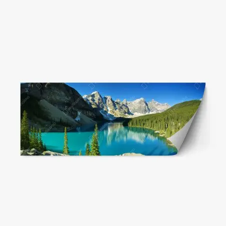 Repositionierbarer Aufkleber ruhiger türkisfarbener bergsee – Pixers®