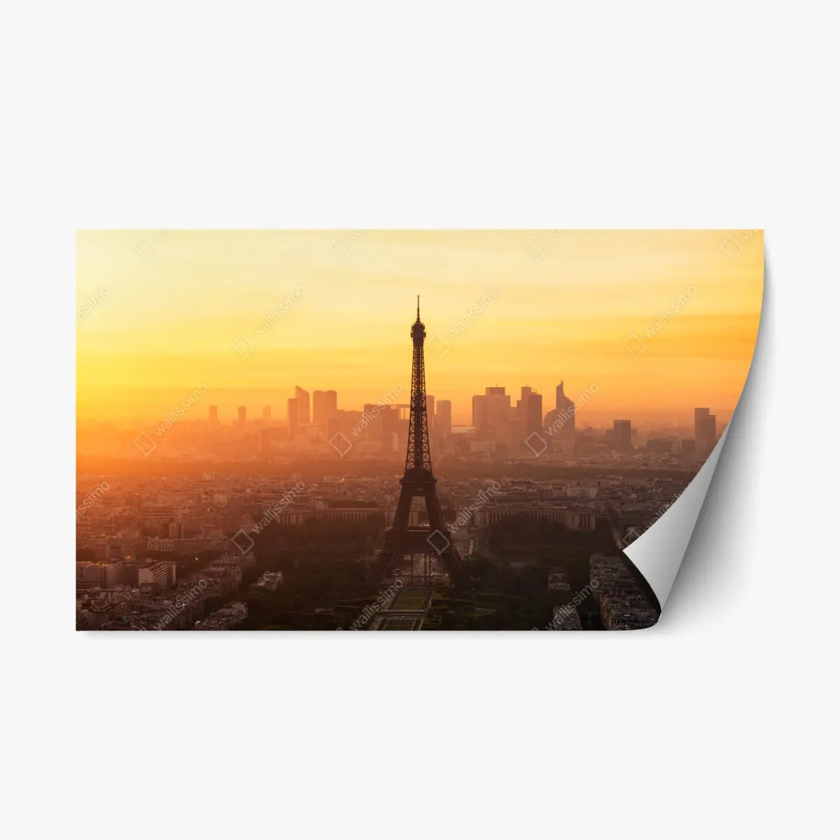 Repositionierbarer Aufkleber Paris sonnenuntergang mit Eiffelturm – Pixers®