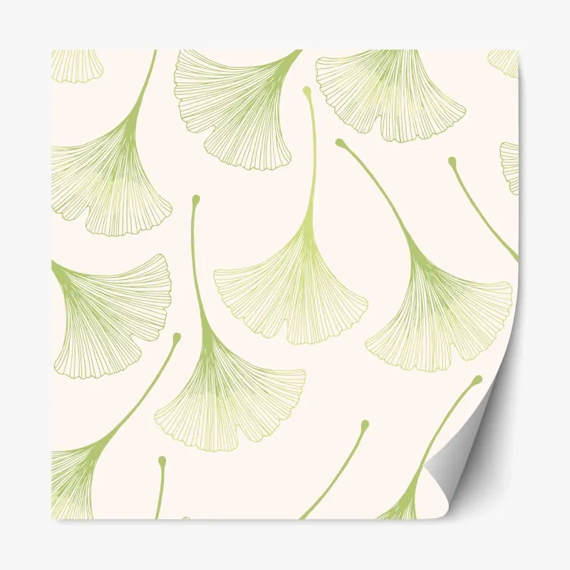 Repositionierbarer Aufkleber zartes ginkgoblattmuster