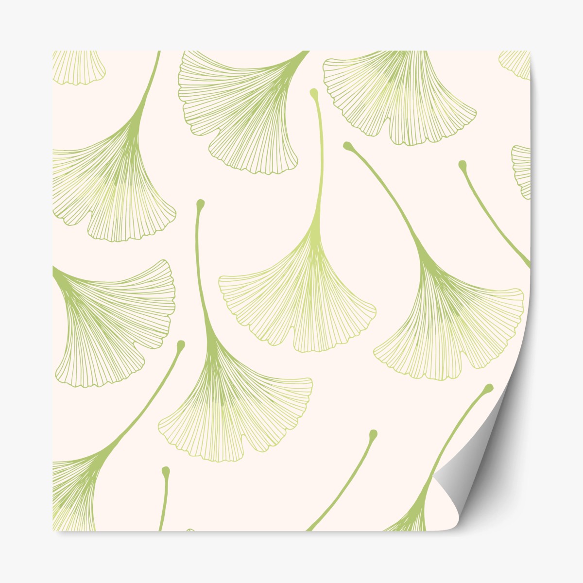 Repositionierbarer Aufkleber zartes ginkgoblattmuster – Pixers®