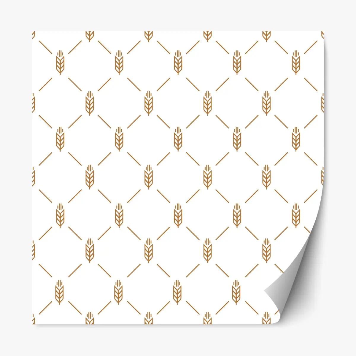 Repositionierbarer Aufkleber goldenes geometrisches weizenmuster – Pixers®