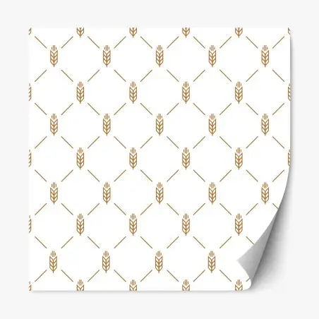 Repositionierbarer Aufkleber goldenes geometrisches weizenmuster – Pixers®