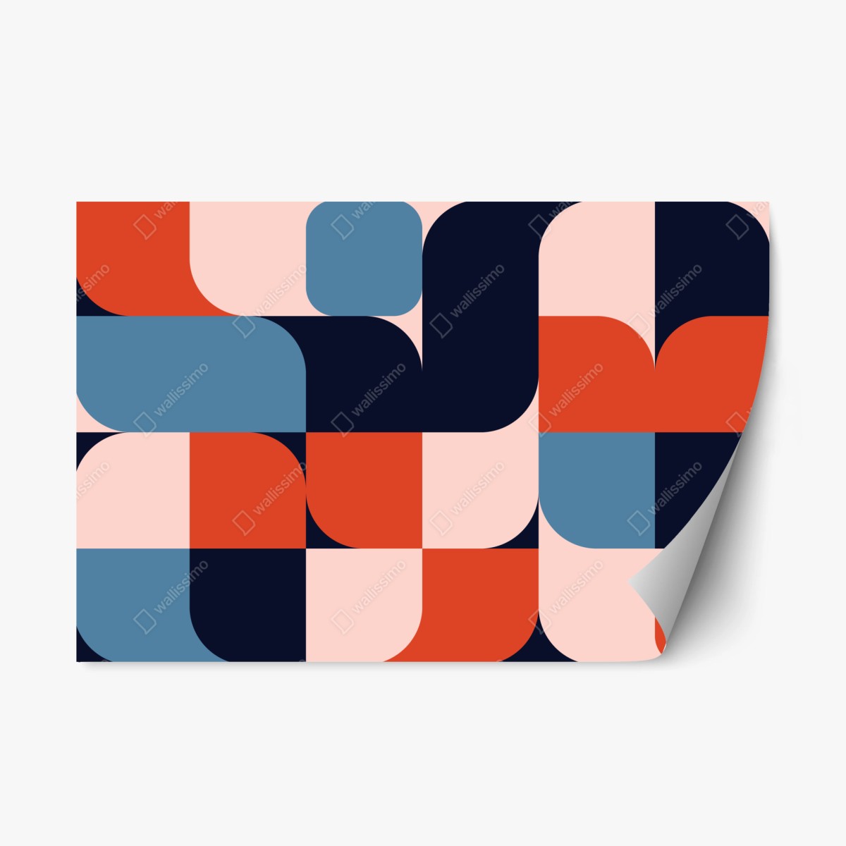 Repositionierbarer Aufkleber kräftiges geometrisches retro-muster – Pixers®