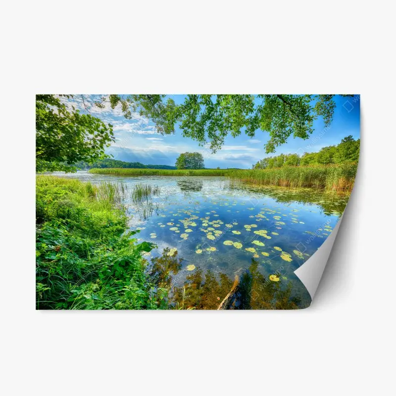 Repositionierbarer Aufkleber sommer am Masurensee