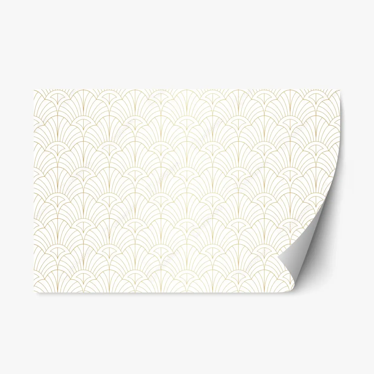 Repositionierbarer Aufkleber goldenes art deco muster – Pixers®