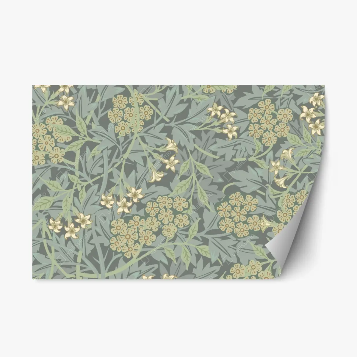 Repositionierbarer Aufkleber vintage botanisches blumenmuster – Pixers®