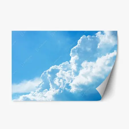 Repositionierbarer Aufkleber sanfter blauer himmel mit fluffigen wolken – Pixers®
