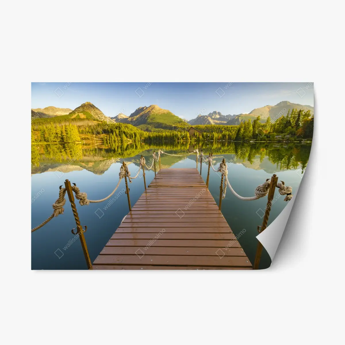 Repositionierbarer Aufkleber steg am see Strbske Pleso – Pixers®