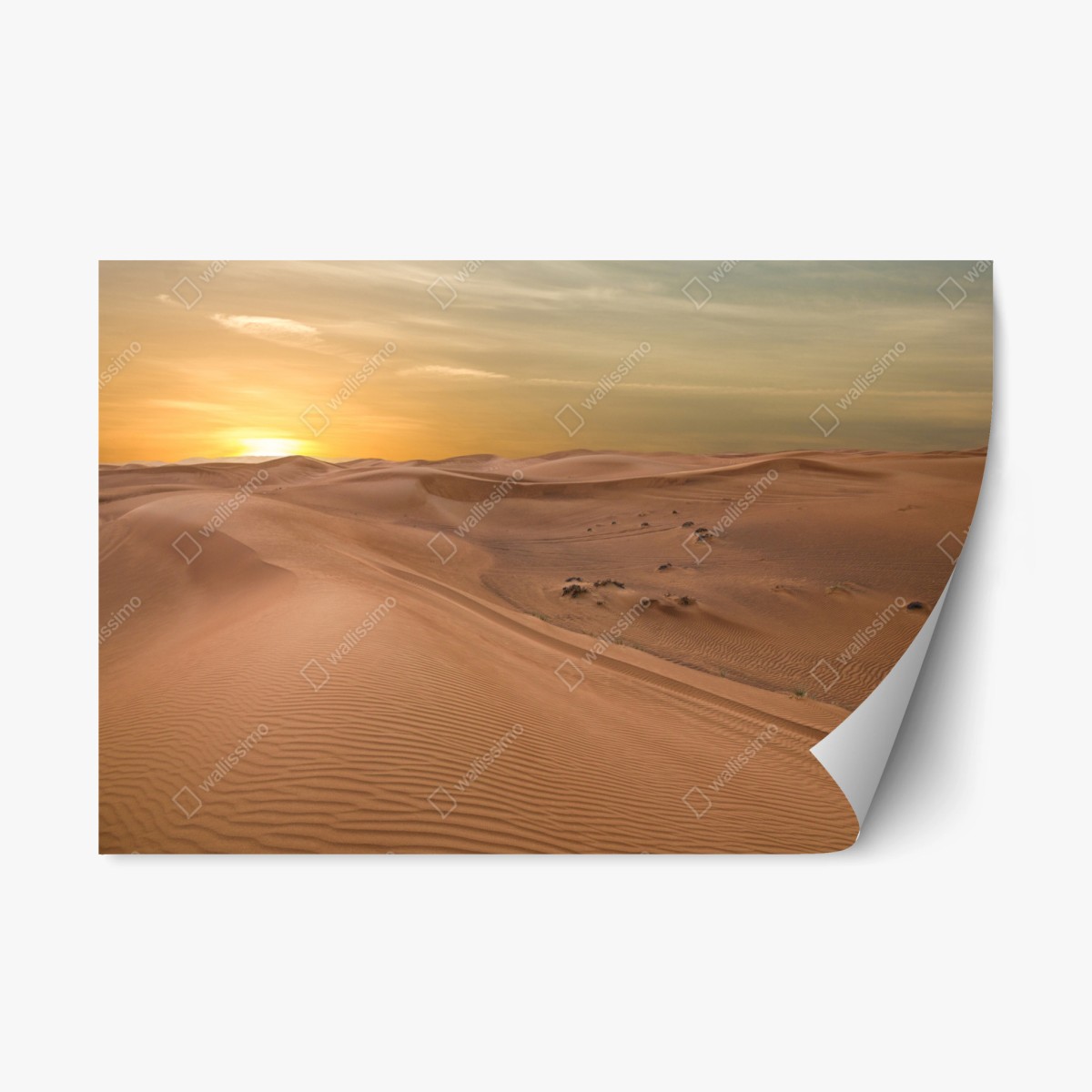 Repositionierbarer Aufkleber sonnenuntergang über der wüste VAE – Pixers®
