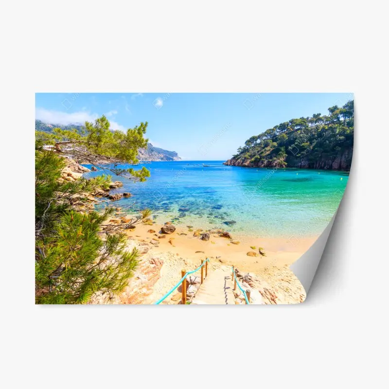 Repositionierbarer Aufkleber stufen zum strand Aiguablava, Costa Brava