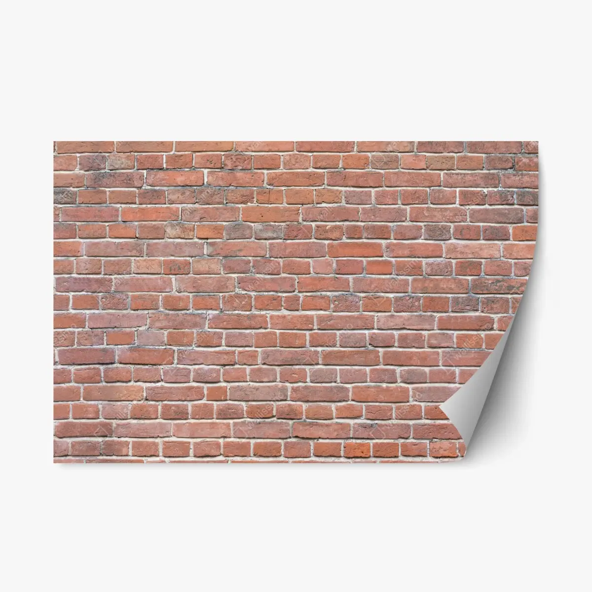 Repositionierbarer Aufkleber textur rote ziegelwand – Pixers®