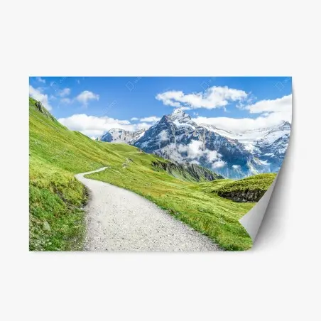 Repositionierbarer Aufkleber alpenwanderweg panorama – Pixers®