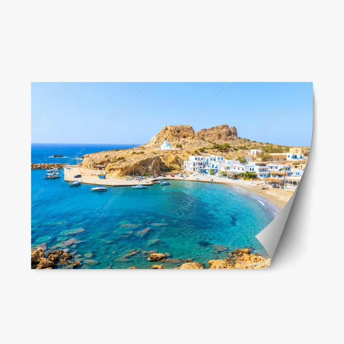 Repositionierbarer Aufkleber bucht Finiki, Karpathos – Pixers®
