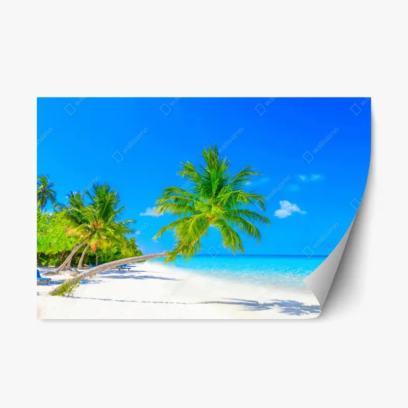 Repositionierbarer Aufkleber traumhafte strandlandschaft auf den Malediven